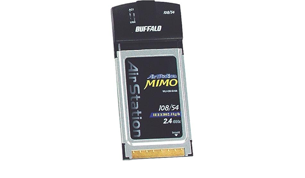 Buffalo Airstation Mimo Wireless Notebook Adapter Wli Cb G108 Network Adapter Cardbus 802 11b 802 11g Amazon Co Uk Computers Accessories
