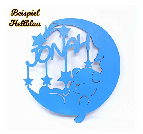 Schlummerlicht24 Nachtlicht „Sweet Dreams“, Geschenk zur Geburt oder Taufe mit Namen nach Wunsch, LED-Leuchte für das Kinderzimmer oder Babyzimmer, handgemacht - 8