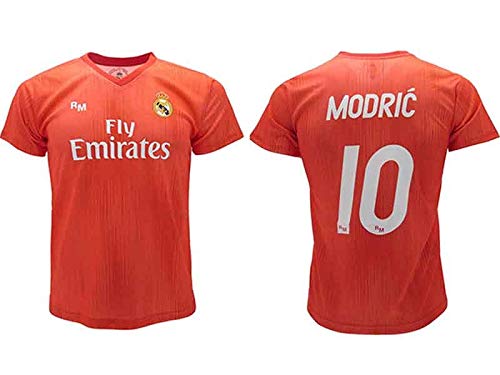 Camiseta Oficial Real Madrid Modric roja Third 2018 2019 en blíster Regalo, 4 Anni Bambino