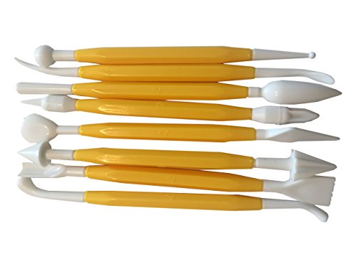 CasaBasics Hochwertiges, 46 Teile – Fondant Set – mit CasaBasics Fondant Rezepte eBook – inkl. Ausstecher, Ausstechform, Auswerfer, Stempel, Modellierwerkzeug, Glätter, Randverzierung ideal für Fondant, Marzipan und Tortendeko - 2