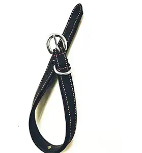 JAPIN Soft Touch Genuine Leather Pet Collar Neck Belt for Puppies, Small Medium Pet Dogs,3/4