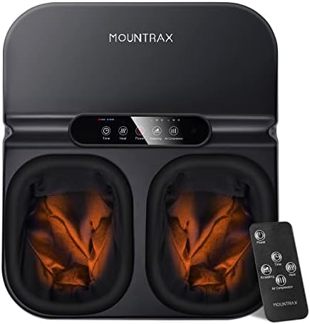 Mountrax Massaggiatore per Piedi con Calore, Massaggiatore per Piedi Shiatsu con Impastamento Profondo, Massaggiatore Plantare per Fascite Plantare, Piedi fino alla Taglia 46