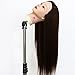 Neverland Beauty 26" Long Smooth 100% Synthetic Medium Brown Hair Hairdressing Equipment Styling Head Doll Mannequin Training Head Tools Braiding Cutting Student Practice Model with Clamp #4 UK Stock