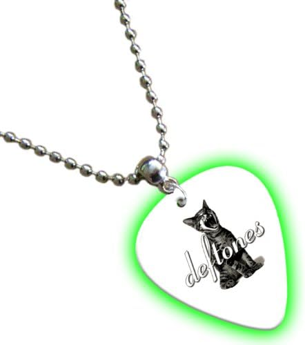 Deftones Glow Guitar Pick Necklace Band Plectrum