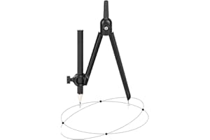 FDCGAS Bleistiftzirkel - Professioneller Kompass für Holzarbeiten, Klemmzirkel für Prüfungen, zweiteiliges Zirkelset für Studenten,für Geometrie, Zeichnen und Zeichnen