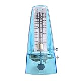 Material: plástico, metal aheadad Triángulo clásico Transparente Mecánico Metrónomo para Piano Guitarra Bajo Violín y Otros Instrumentos Musicales más 40-210 BMP