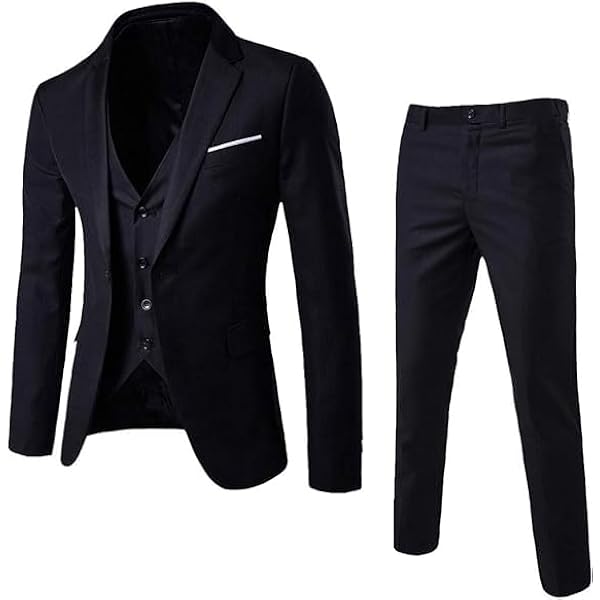 Costume Homme Slim 3 Pièces 2025 - Veste, Gilet Et Pantalon - Pour Business, Mariage, Fête - Tendance élégante Et Moderne