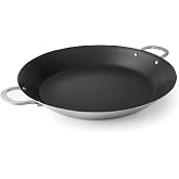 LACOR - 60839 - Induction Paella Pan, TriChef Stainless Steel Paella Pan, TriLayer Technology, Quantanium Non-stick, Stainles