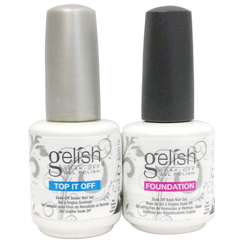 Gelish Top + Base Foundation Gel Soak off Gel Polish 15ml 0.5oz each