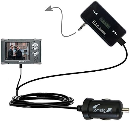 Wireless New Generation FM Transmitter desinged for Archos PMA 400 with Powerful Compact Car Charger Included