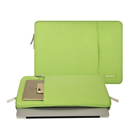 MOSISO Polyester vertikalen Stil Wasserabweisend Laptop Sleeve Case Bag Hülle Schutzhülle Notebook Tasche Schutzabdeckung für 13-13.3 Zoll MacBook Pro, MacBook Air, Notebook Computer, Greenery - 3