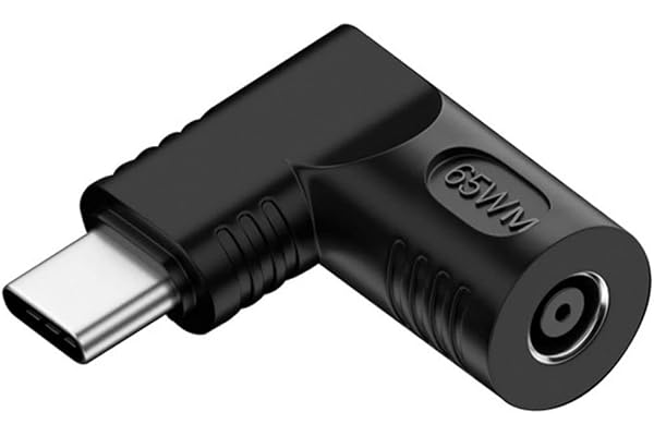 chenyang USB C to DC 4.5x3.0mm PD 65W Power Plug Charge Adapter for Laptop Phone 90 Degree Angled Connector