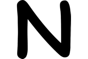 Kleckerliese Alphabet Buchstaben 10cm selbstklebende Aufkleber Wand Fenster Tür Boote Auto Kinderzimmer STICKER N - Höhe 10cm, Farbe Schwarz