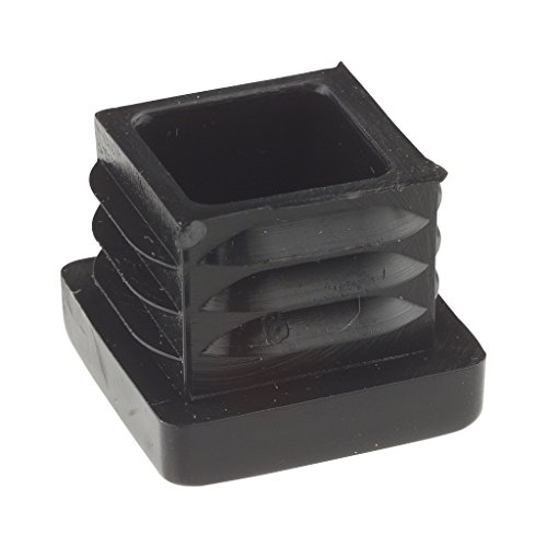 Preisvergleich Produktbild 20 Stück Vierkant-Rohrstopfen 10 x 10 mm schwarz