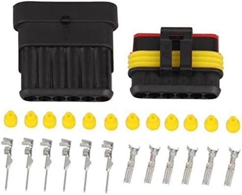 10 sets Kit 6 Pin Way AMP Super seal Waterproof Electrical Wire Connector Plug for car