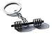 Price comparison product image Fitness Dumbbells Keyring Chrome Metal Key Chain Gift Boxed.