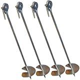 Loggyland Bodenanker eindrehbar für Schaukel etc. 58 cm verzinkt (4er-Set)