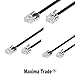 Produktbild Maxima Trade Set 3 x Modularanschlußkabel Telefonkabel TEL 6P4C-8P4C RJ11-RJ45 300 BLACK 3m