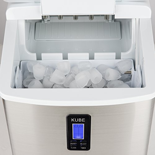 H.Koenig KB15 Eiswürfelmaschine circa 15 kg Eiswürfel pro Tag, 3 Eiswürfelgrößen wählbar, silber - 3
