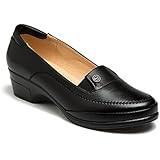 Cestfini Ladies Formal Synthetic Leather Flat Shoes, Comfortable Classic Bussiness Black Shoes For Women 30B40