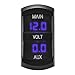 Produktbild Kreema 12-24 V Auto Dual Voltmeter 3-stellige Blaue LED-anzeige Spannung Meter Batterie Monitor Halterung Panel Stecker für Marine Boot