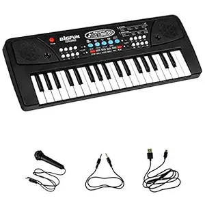 RAJA DHIRAJ Electronic Digital Piano Keyboard 61 Keys- Multi-Function Portable Piano Keyboard Electronic Organ with Charging Function for Beginners- Chargeable