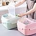 Produktbild Insektensicherer Reis Eimer Küche Lagerung Kunststoff Zylinder Box Fass Container Feuchtigkeit Pest Versiegelte Fässer Jar Cup Bin Doppelbehälter Getreide Mit Riemenscheibe Große Kapazität Eimer Cup