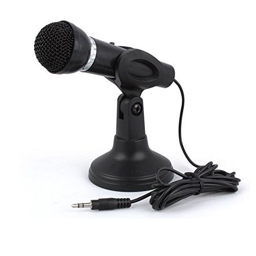 3.5mm Stereo Studio Speech Microphone with Stand Mount for Audio Sound Recording Desktop PC Laptop Notebook Skype MSN QQ Recording