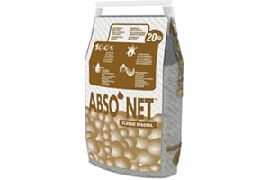GÉNÉRIQUE Absorbant Industriel ABSO'NET Classic – Sépiolite – Tous Liquides : Huiles, Hydrocarbures, Eau, Solvants, Encres, Chlore (1 sac)