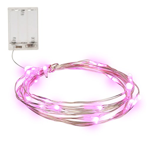 Preisvergleich Produktbild LED Lichterkette / NONMON 2M 20er Rosa LED Kupferdraht Lichterketten Wasserdichte Sternen-Beleuchtung Magische Beleuchtung - Dekoration für Innen, Schlafzimmer, Fenster Batteriebetrieb