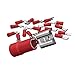 Price comparison product image AUPROTEC 100x Female Spade Connectors 0.5 - 1.5 mm² AWG 22 - 16 red 4.8 mm FDD flat PVC semi-insulated Electrical Crimp Connector tinned brass Terminals Receptacles