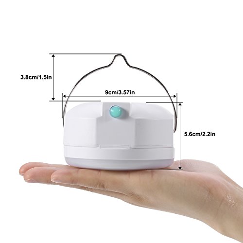 ProGreen LED Camping laterne mit 6000mAh, 2 Helligkeiten kaltweiß, Batteriebetrieb, USB aufladbar, tragbar und hängend, 23 wiederaufladbare LEDs mit USB Kabel, LED Campinglampe, Zelt Laterne, Aussenleuchte für Camping, Outdoor, Wanderung, Abenteuer oder Auto – Reparatur - 3