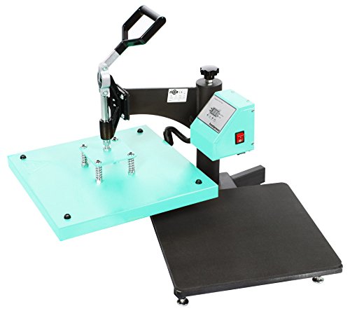 RICOO Transferpresse T538B-TB [38x38cm] T-Shirtpresse Heat Press Thermopresse Textilpresse für Transfer-Folie Transfer-Papier || Türkisblau || - 2