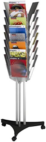 Fast Paper Literature Display Mobile 3-Sided 24 x 22mm A4 Pockets W636xD560xH1670mm Ref PM024TT.01