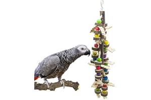 GIONAR Papagei Spielzeug Vogel Kauen Spielzeug Kauspielzeug Vögel Spielzeug Papagei Kauspielzeug Buntes Natürliches Sicheres für Alle Papageien & Vogel