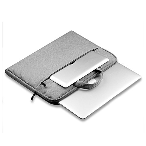 Bidear 13.3 Zoll Laptop Schutzhülle, Nylon-Stoff Tragehülle Aktenkoffer Laptop Tasche für Apple Macbook Air / Retina / Pro Und andere 13 Zoll Laptops(Hellgrau) - 8