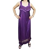 Indiatrendzs Women Purple Satin Nightwear Nighty With Free Size Overcoat Pack Of 2