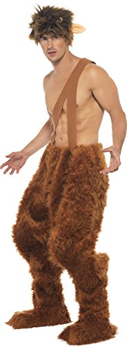 Smiffys Adult men's Pan Costume, trousers, Shoe Covers and Wig, Legends, Serious Fun, Size M, 23047