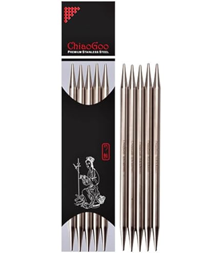 ChiaoGoo Red Stainless Steel Double Point Knitting Needles – US 11 (8mm), 6-inch, Set Of 5 - View #5