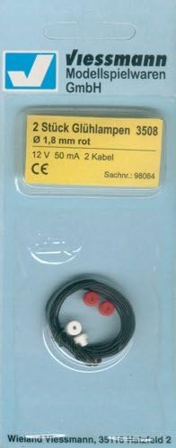 Viessmann 3508 – 2 Bulbs Red T1/2 65 MM
