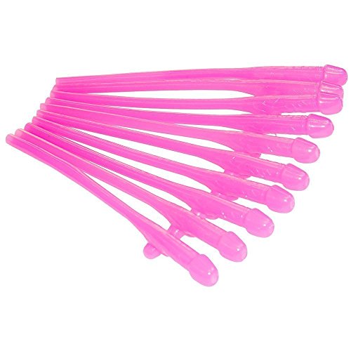 Hosaire Penis-Trinkhalme, Junggesellinnenabschied, 10 Stück, 4 Farben - 7