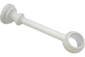 GARDINIA Soporte para barras de cortina Ø 28 mm, Cerrado, Serie Bifo, Plástico, Blanco