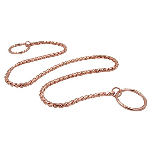 Moonpet-Rose-Gold-P-Choke-Snake-Chain-Collar-Command-Obedience-Dog-Training-Slip-Collar