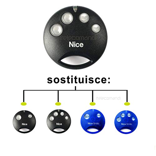Mando a distancia Nice Smilo smile SM2 SM4 4 botones 433,92 Mhz rolling code mando a distancia abridor puerta sustituye también el modelo de 2 botones