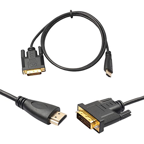Balai 3/6/10ft DVI to HDMI Adapter Cable, Gold 24+1 DVI-D Male to HDMI Male Kabel for HDTV HD