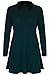 Produktbild Damen Feinstrick Gestrickt Baggy Übergröße Mischung Kontrast Kragen Ausgestellt Swing Kleid Top Größe UK 8-14 - Türkis Marl - Lockere Passform Swing Kleid A Linie, 44-46