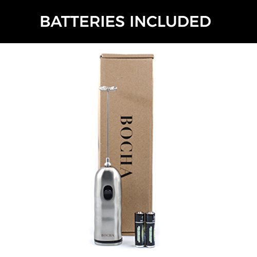 BOCHA – Edelstahl Milchaufschäumer, Hand-Elektro Mit Doppelter Geschwindigkeit Und Batterien Inbegriffen - 5