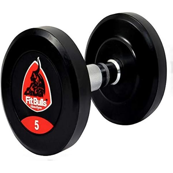 Buy Fitbulls Rubber Dumbbells 5 0 Kg Pair Black Online At Low Prices In India Amazon In