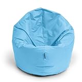 BuBiBag Sitzsack 2-in-1 Funktionen mit Füllung Sitzkissen Bodenkissen Kissen Sessel BeanBag (100cm Durchmesser, hellblau) BuBiBag Sitzsack 2-in-1 Funktionen mit Füllung Sitzkissen Bodenkissen Kissen Sessel BeanBag (100cm Durchmesser, hellblau)