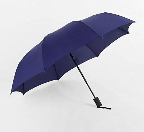Homeself Automatic Folding Umbrella, 8 Ribs Windproof Travel Umbrella for One-Handed Operation (Deep Blue)